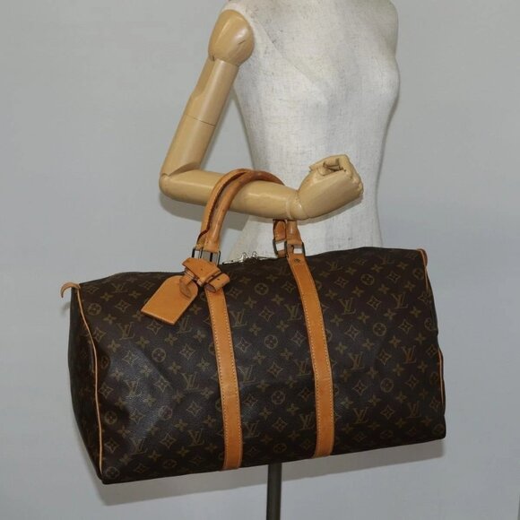 LOUIS VUITTON Monogram Keepall 50 Boston Bag M41426 LV Auth 143077 - Picture 1 of 16